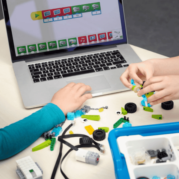 Children coding STEMKids Programmable Lego Subscription Box