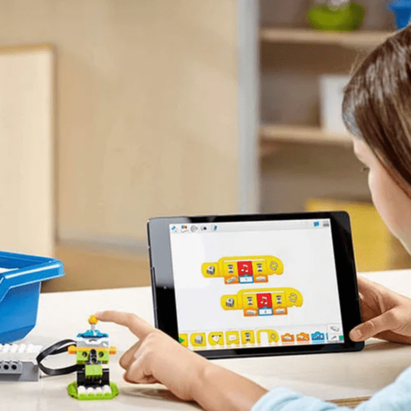 Children coding STEMKids Programmable Lego Subscription Box